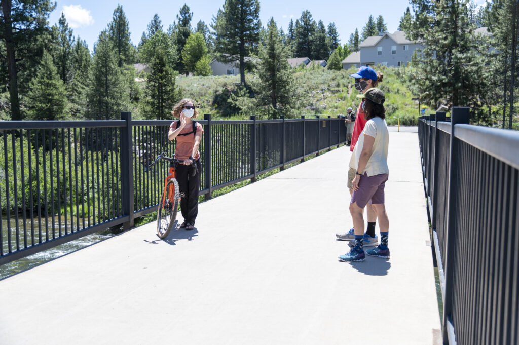 Wear a face mask and practice social distancing on Truckee's Legacy Trail