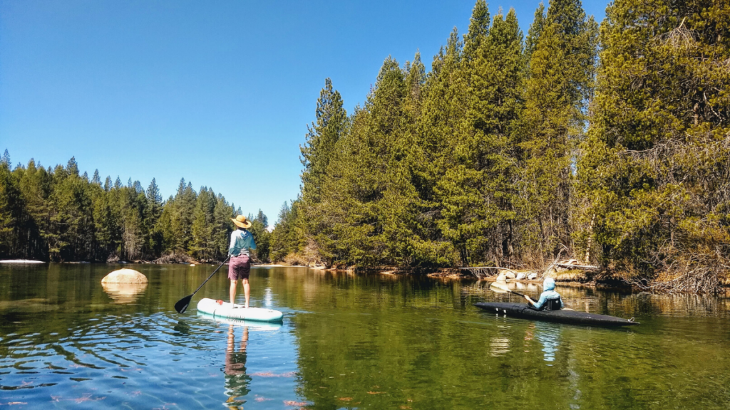 Paddleboarding on Donner Lake