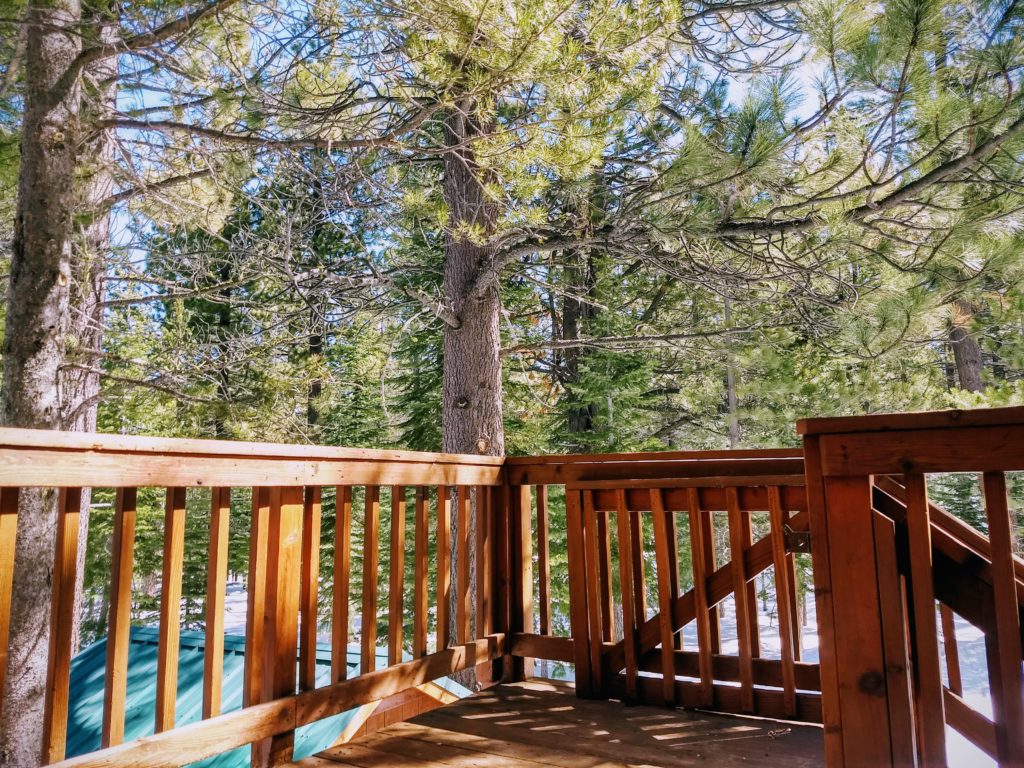 Sunny deck in Truckee