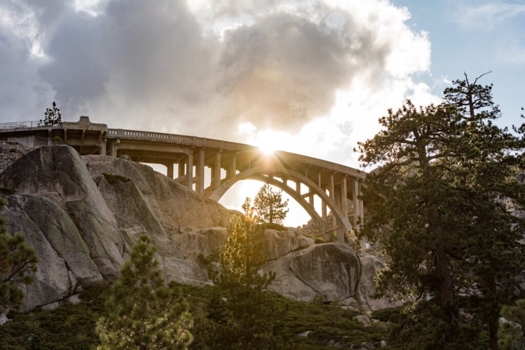 Watch the sun set over Truckee's Rainbow Bridge