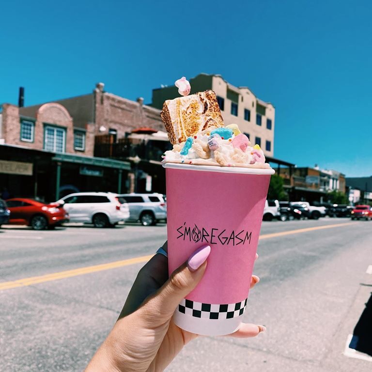 A S'moregasm milkshake in historic downtown Truckee.