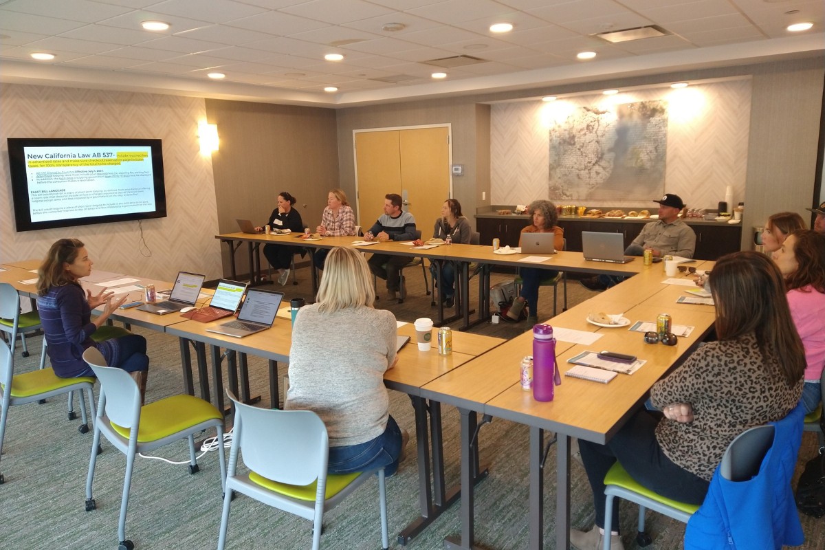 Truckee Property Managers viewing a presentation at the Winter Meeting.