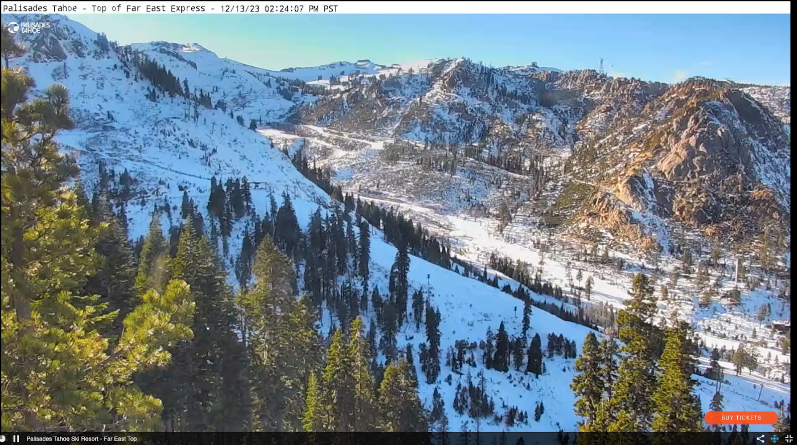 Far East Webcam at Palisades Tahoe in Truckee.