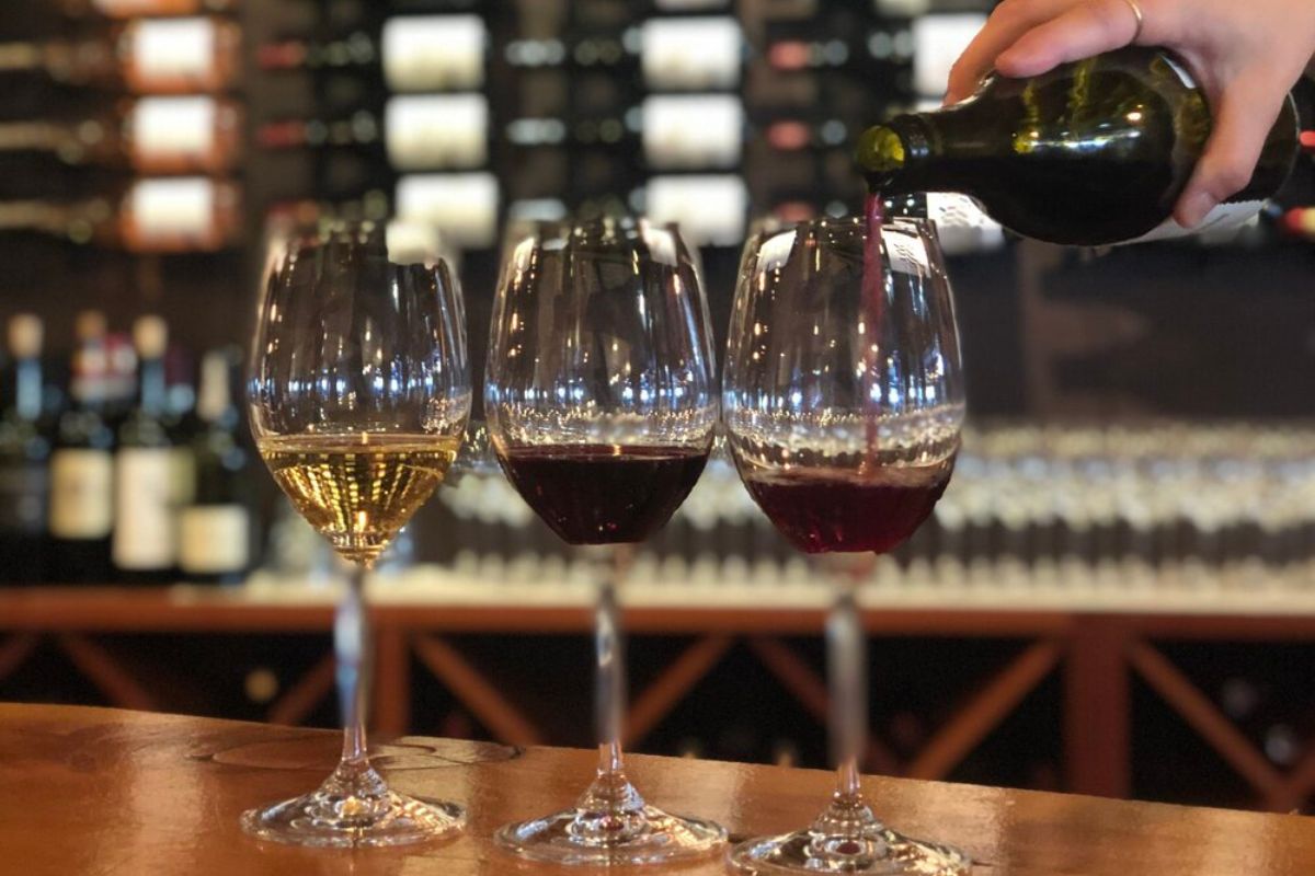 Tasting pour at Uncorked Truckee.