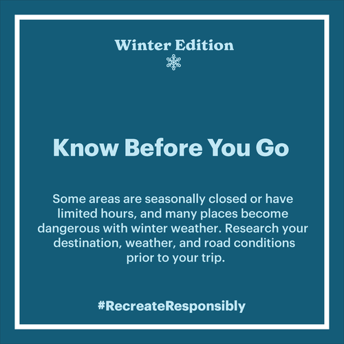 Know Before You Go! A Recreate Responsibly guideline.