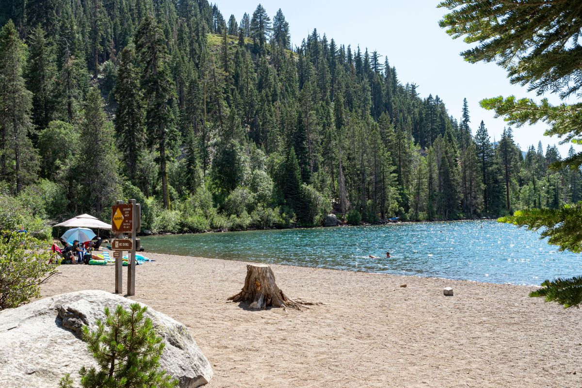 China Cove beach at Donner Memorial State Park in Truckee.