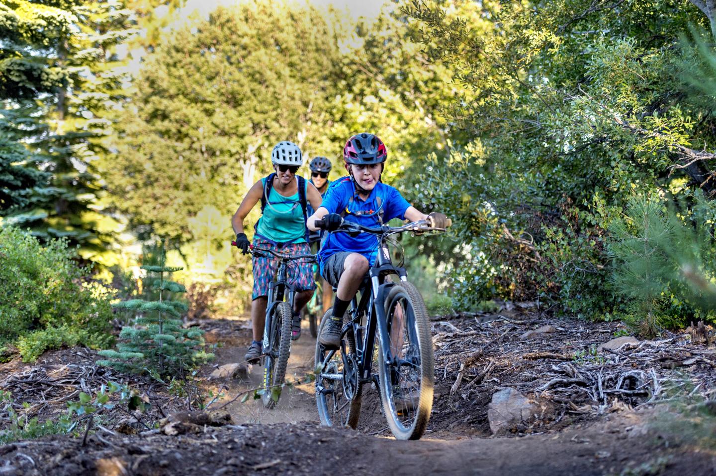 Family Mountain Biking Tahoe Donner