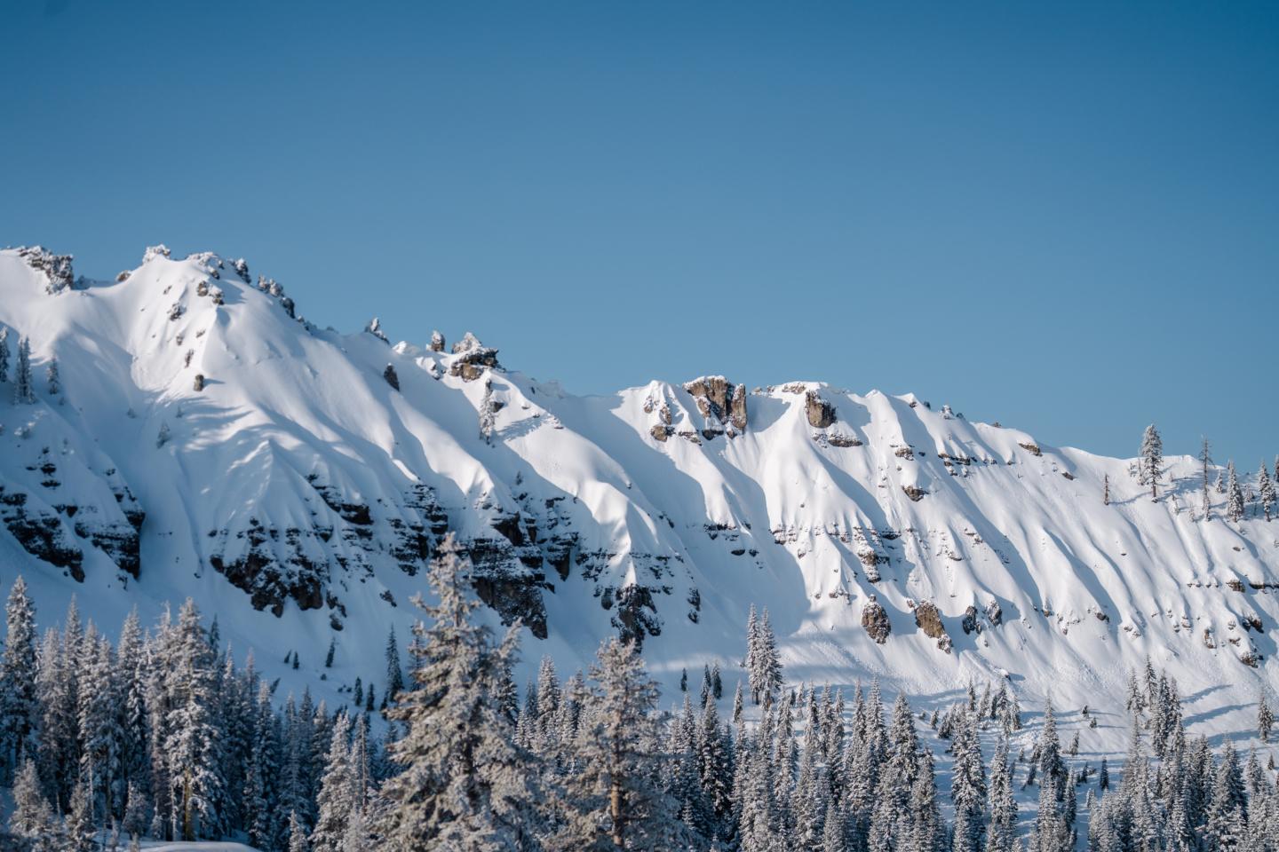 Palisades Cliffs Sugar Bowl Ski Resort Truckee California