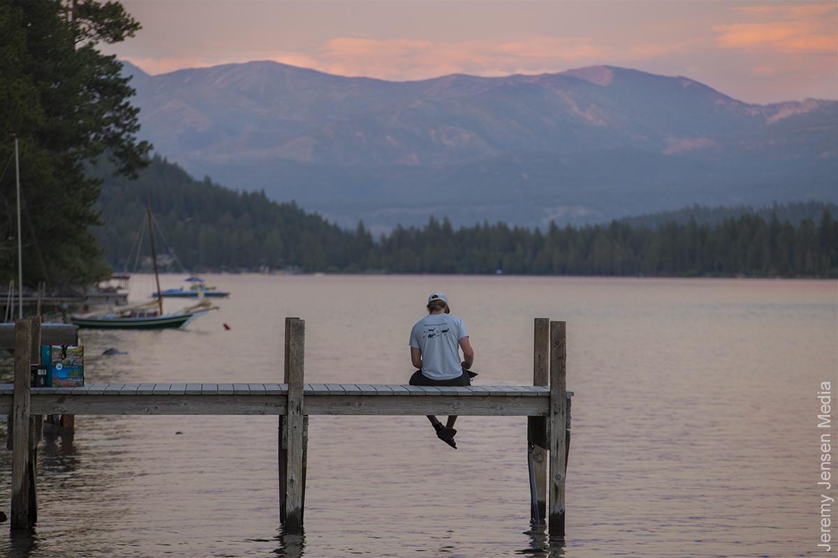 Donner Lake Dock Truckee Tahoe Sunset