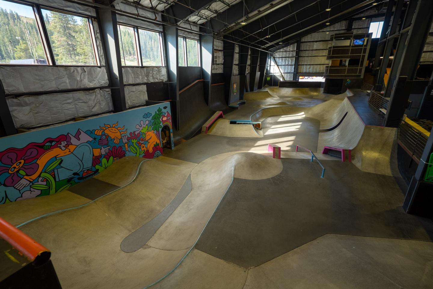 Woodward Indoor skatepark with ramps